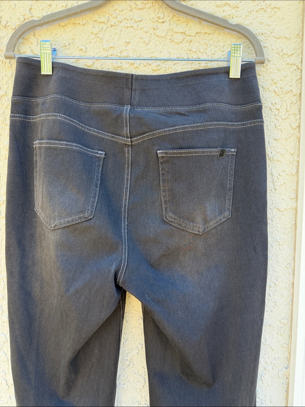 HALARA Flex Women's Grey Black Washed High Waisted Pull on Jeans Size M 8-10 - Picture 5 of 9